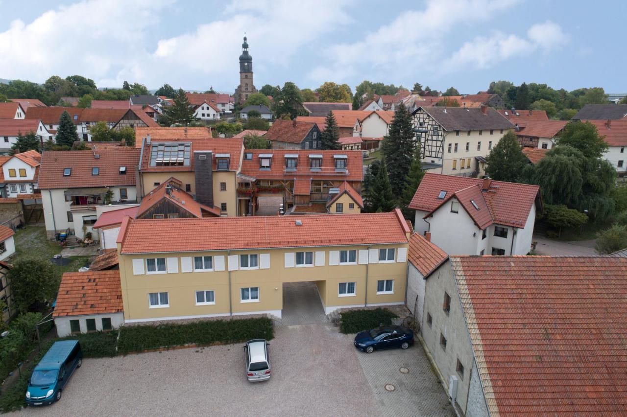 Pension-Cafe-Libelle Elxleben bei Arnstadt Bagian luar foto